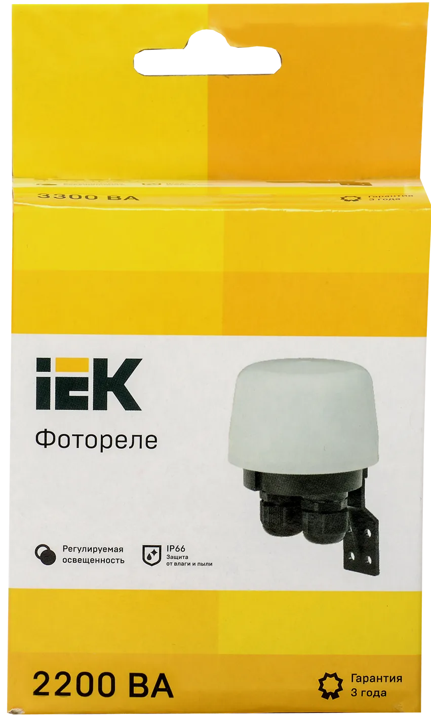 Фотореле ФР-603 2200ВА IP66 белый IEK - Фото 2