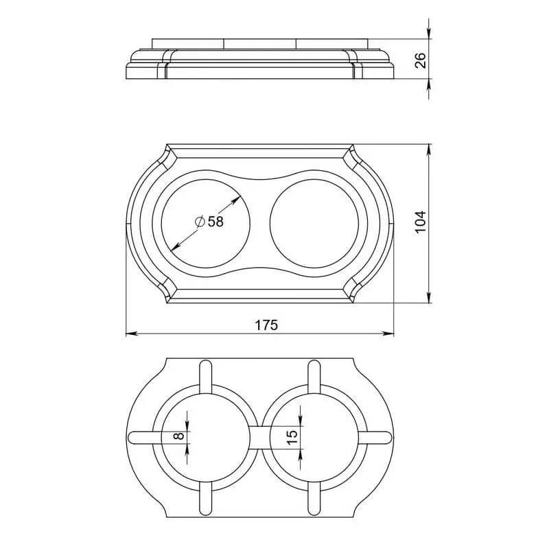 Рамка  двухместная  "Элегант" , цвет - белый, ТМ "МезонинЪ" GE70702-01 - Фото 2