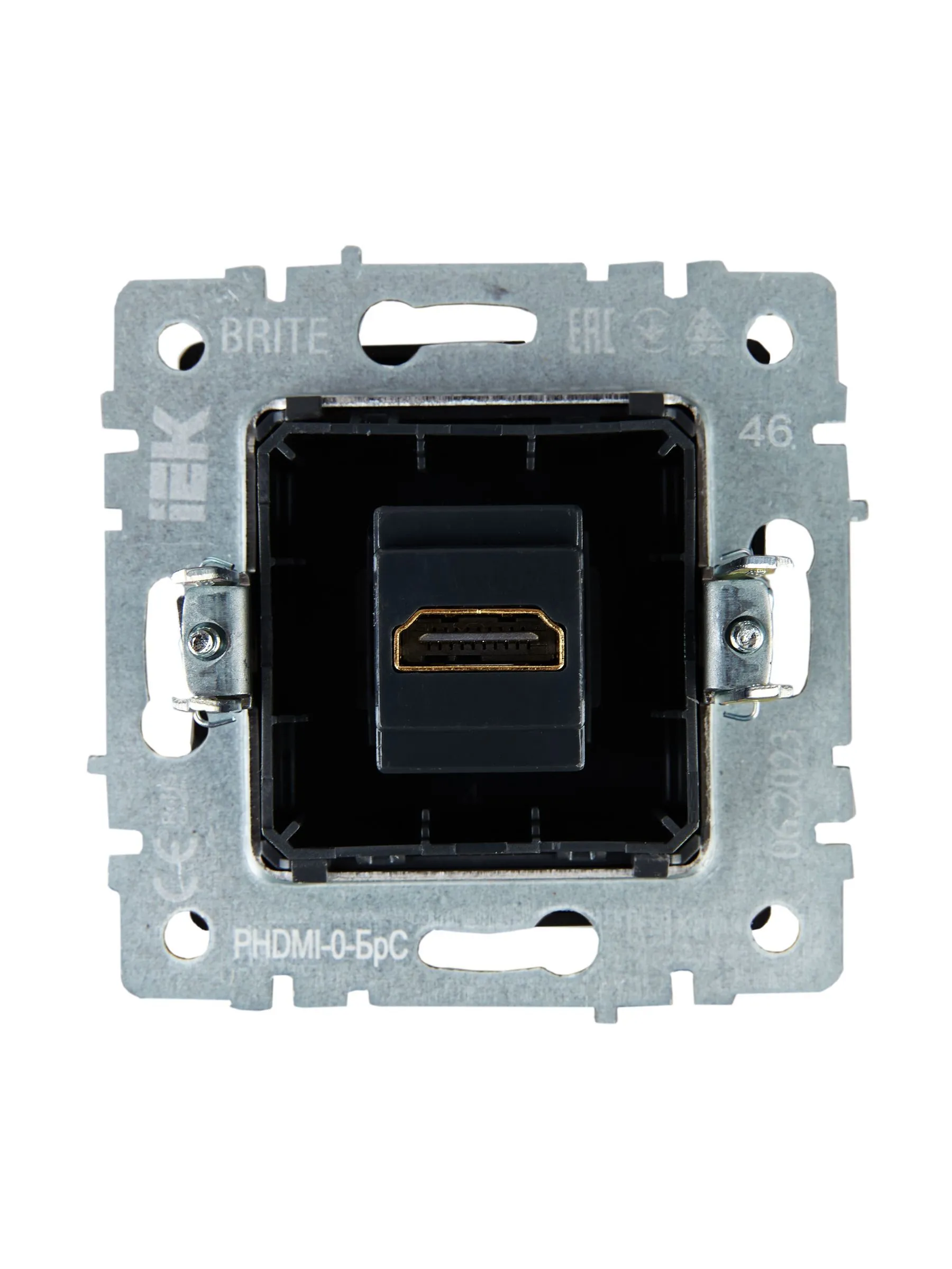BRITE Розетка HDMI РHDMI-0-БрС сталь IEK - Фото 3