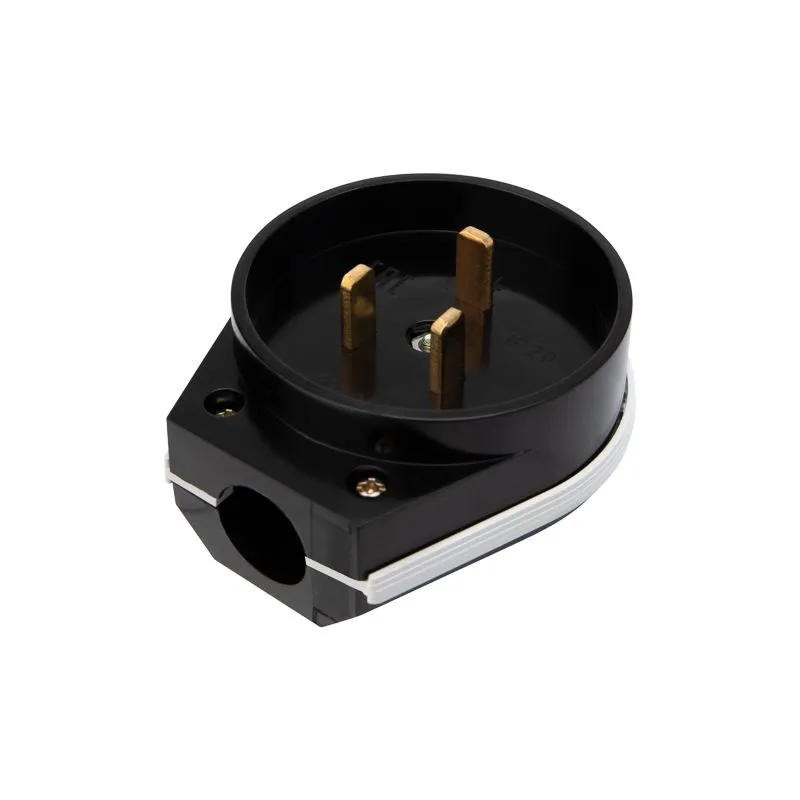 Вилка ВШ для электрической плиты 32А, 250В, 2Р+РЕ (ОУ) черная REXANT 11-8930