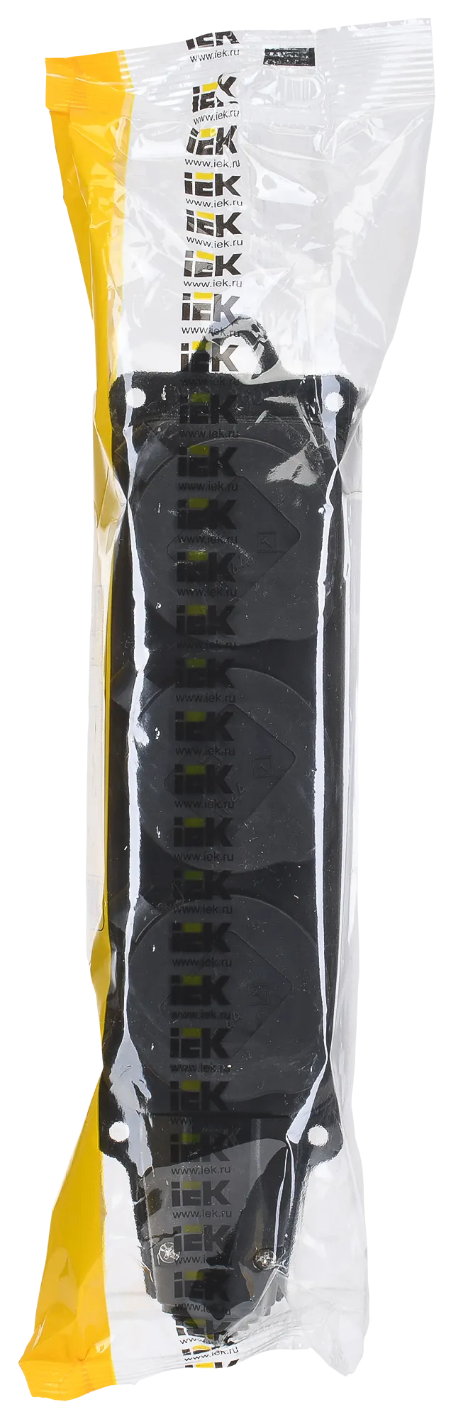 Розетка (колодка) 3-местная РБ33-1-0м с защитными крышками IP44 ОМЕГА каучук IEK - Фото 2