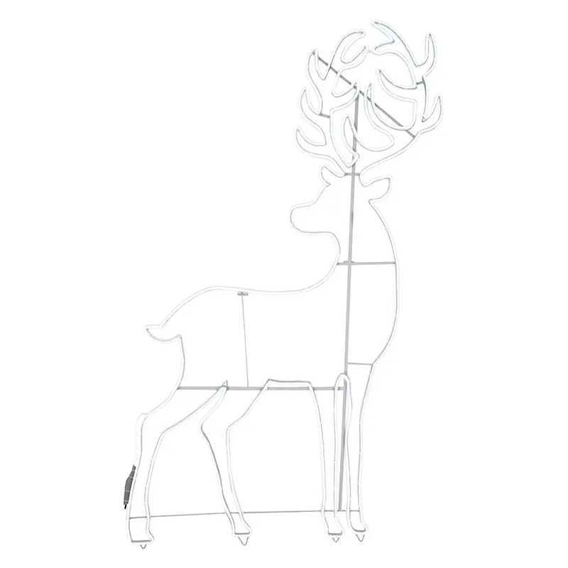 Фигура световая Сказочный олень из гибкого неона, 180х110 см, 2400 LED, цвет свечения белый NEON-NIG 501-315