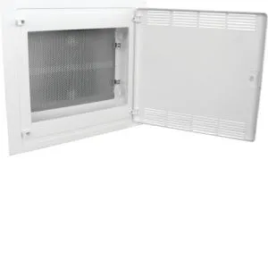 Щит cкрытой установки  Multimedia (382х426х72), IP-40 // Hager - Golf (Белая дверь с перфорацией)