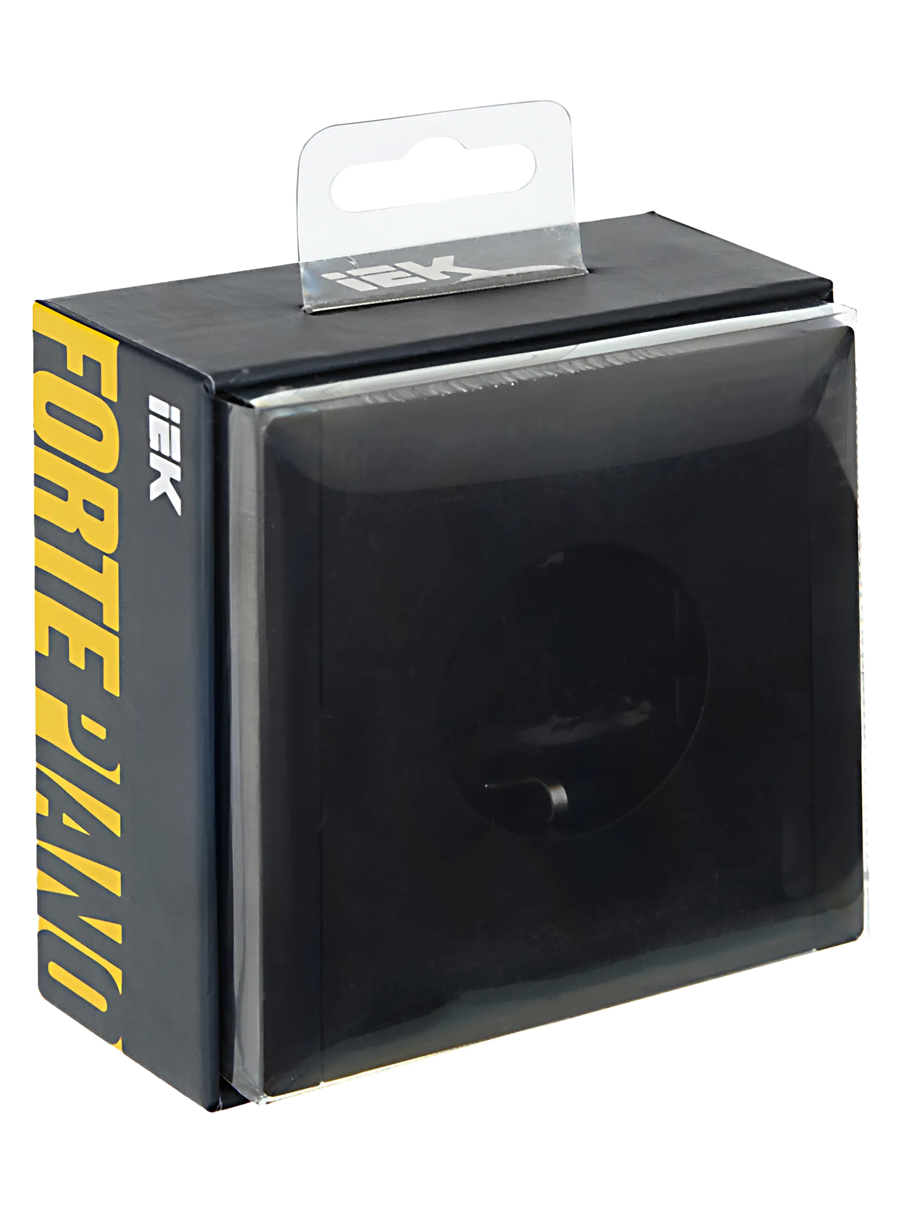 FORTE&PIANO Розетка 1-местная с заземлением без защитных шторок винтовое крепление 16А FP116 черный IEK - Фото 2