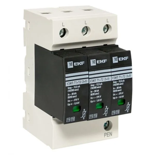 УЗИП Т1+Т2; Iimp-12,5kA; In-20kA; Uc-275В; 3+0 EKF