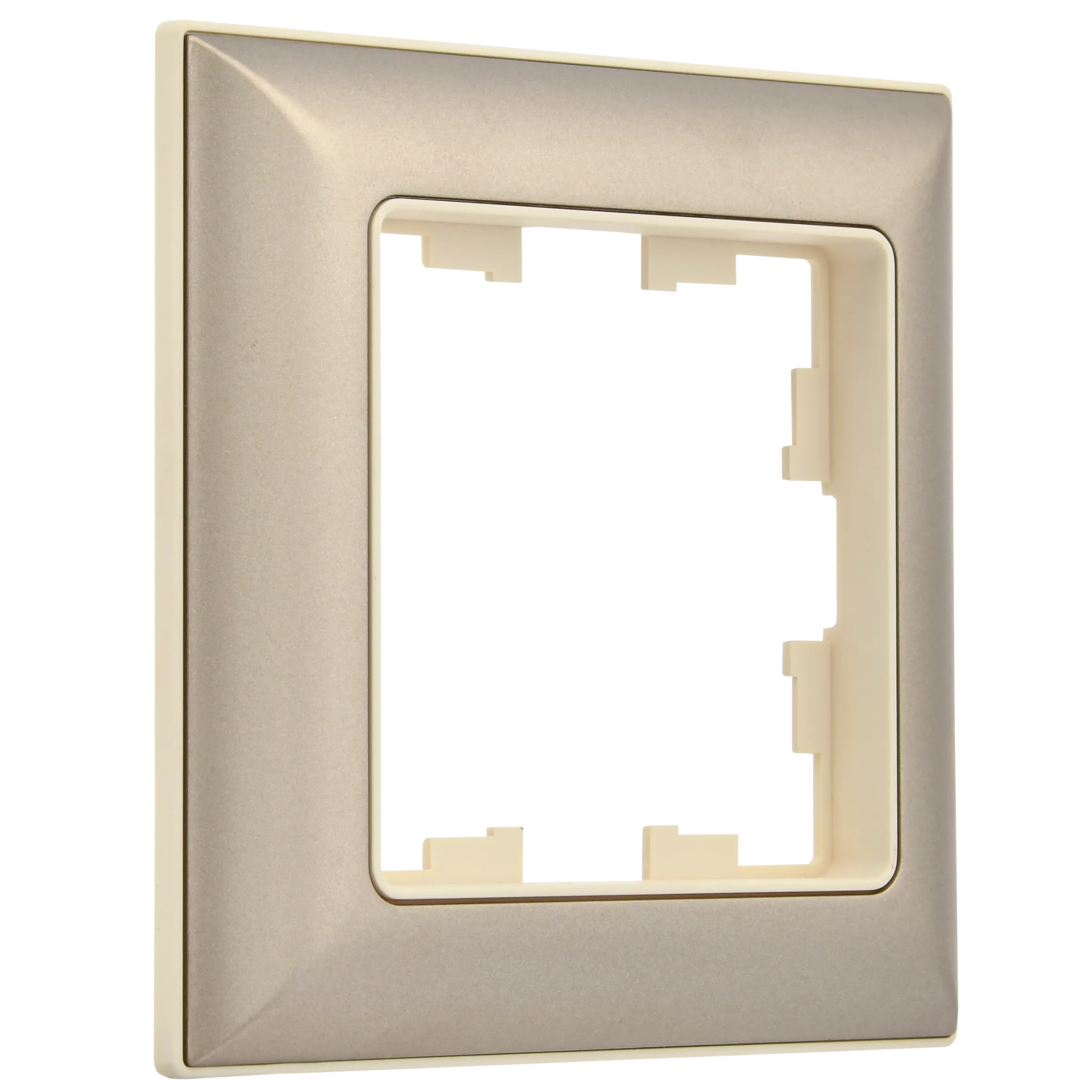 BRITE Рамка 1-местная РУ-1-Бр бежевый/шампань IEK - Фото 3