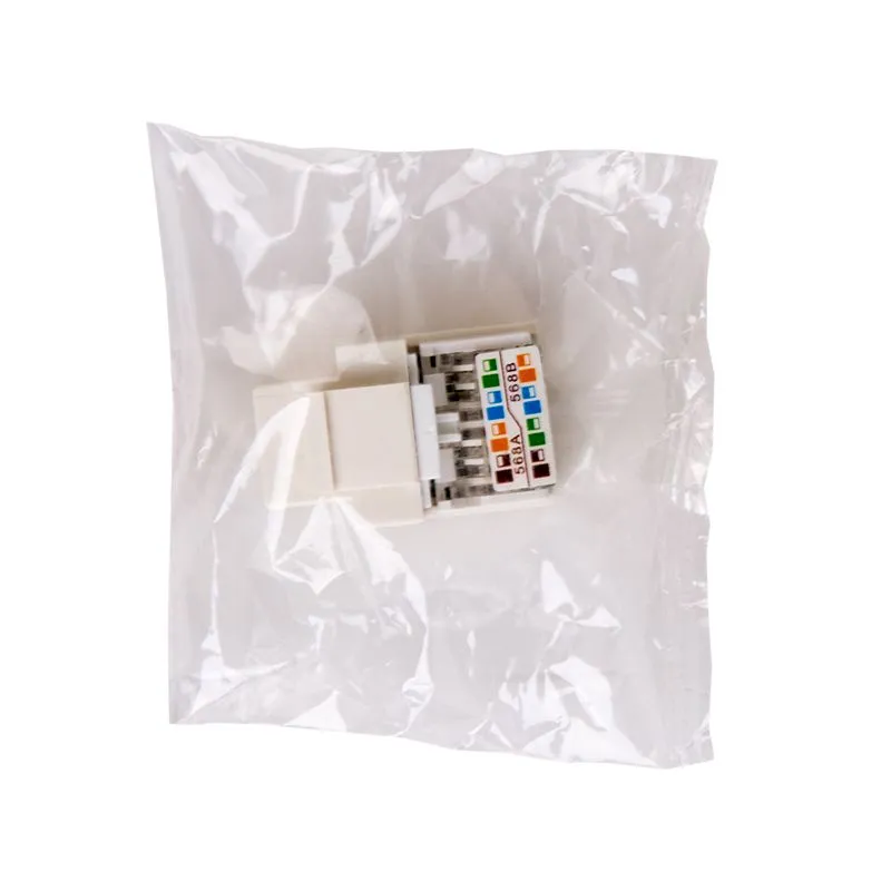 Модуль Keystone Jack RJ-45(8P8C), UTP, CAT 5e, тип 180 градусов, белый REXANT - Фото 3