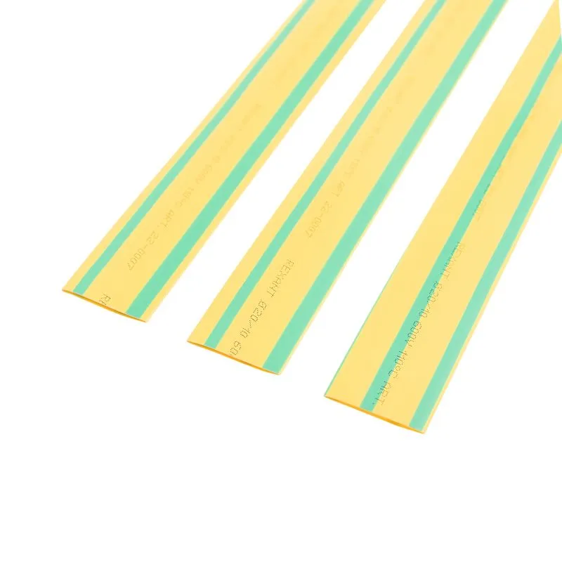 Трубка термоусаживаемая ТУТ нг 20,0/10,0мм, желто-зеленая, упаковка 10 шт. по 1м REXANT - Фото 3