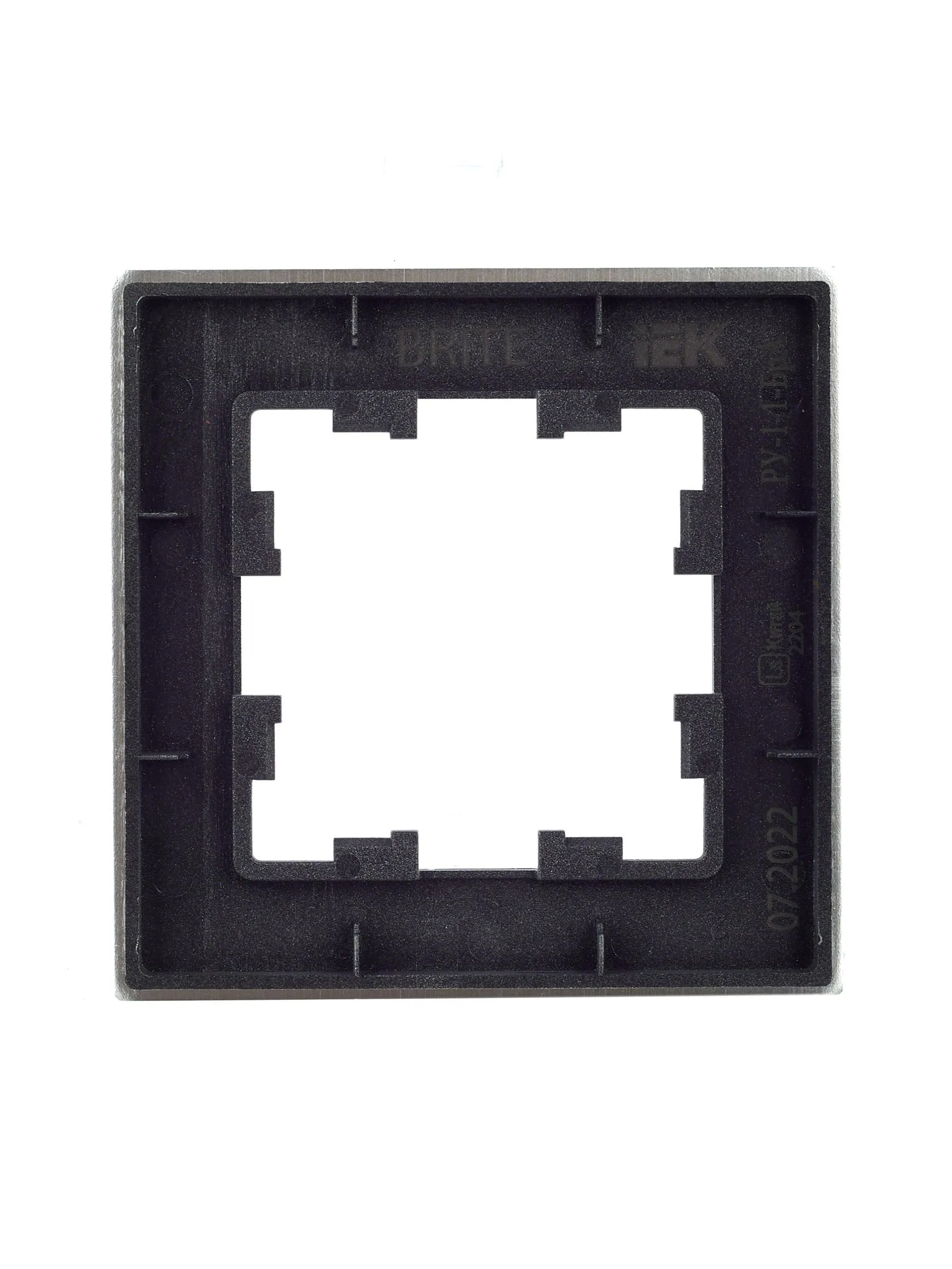 BRITE Рамка 1 -местная РУ-1-1-БрА металл алюминий IEK - Фото 8