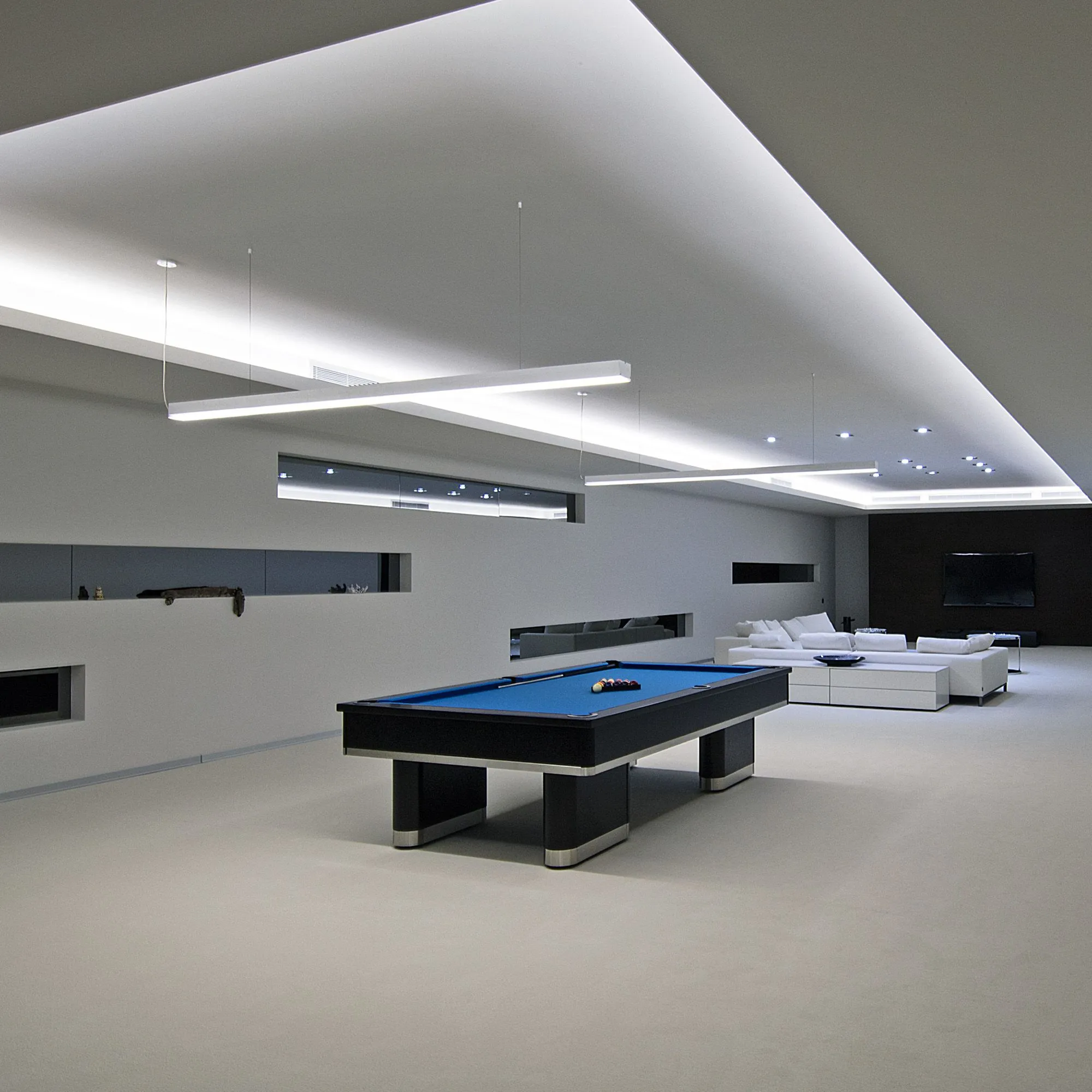 Светильник светодиодный линейный подвесной двусторонний 103см 40Вт 4200К матовое серебро 101-200-40- - Фото 3