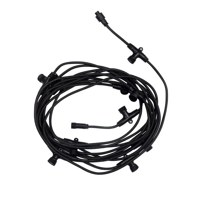 Гирлянда Тающие сосульки комплект 10 шт. х 30см, шаг 100см, 420 LED БЕЛЫЙ, черный каучук, IP65, 24В, соединяется NEON-NIGHT - Фото 5