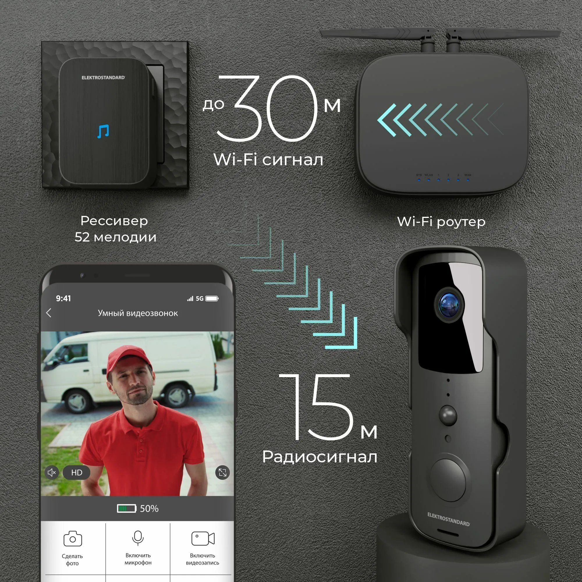 Умный видеозвонок 76105 /00 Elektrostandard - Фото 4