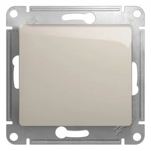 Кнопка нажимная 1-кл. СП Glossa 10А IP20 (сх. 1) 10AX механизм молочн. SE GSL000915 454478