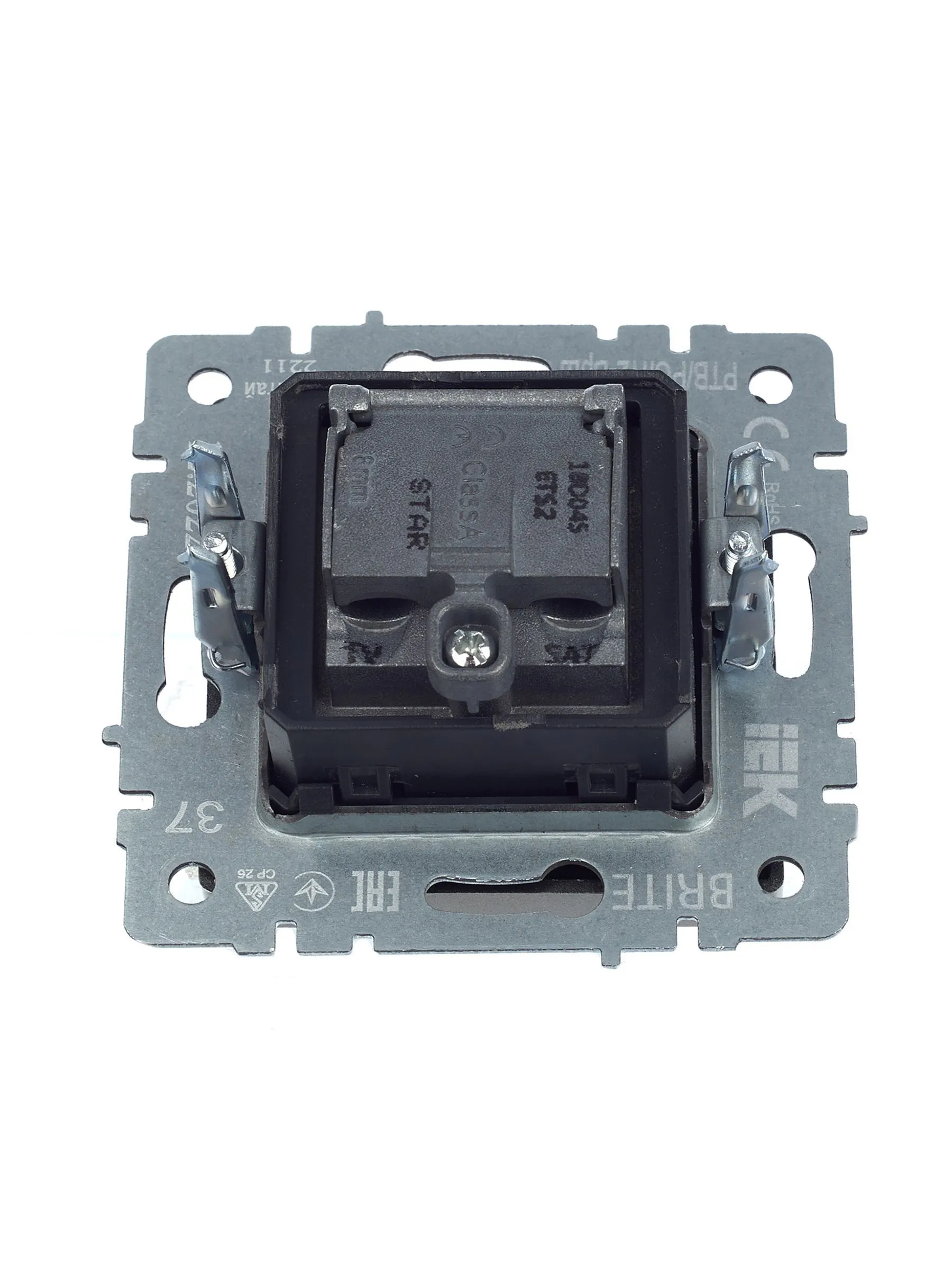 BRITE Розетка двойная TV+SAT РТВ/РСп12-БрШ шампань IEK - Фото 3