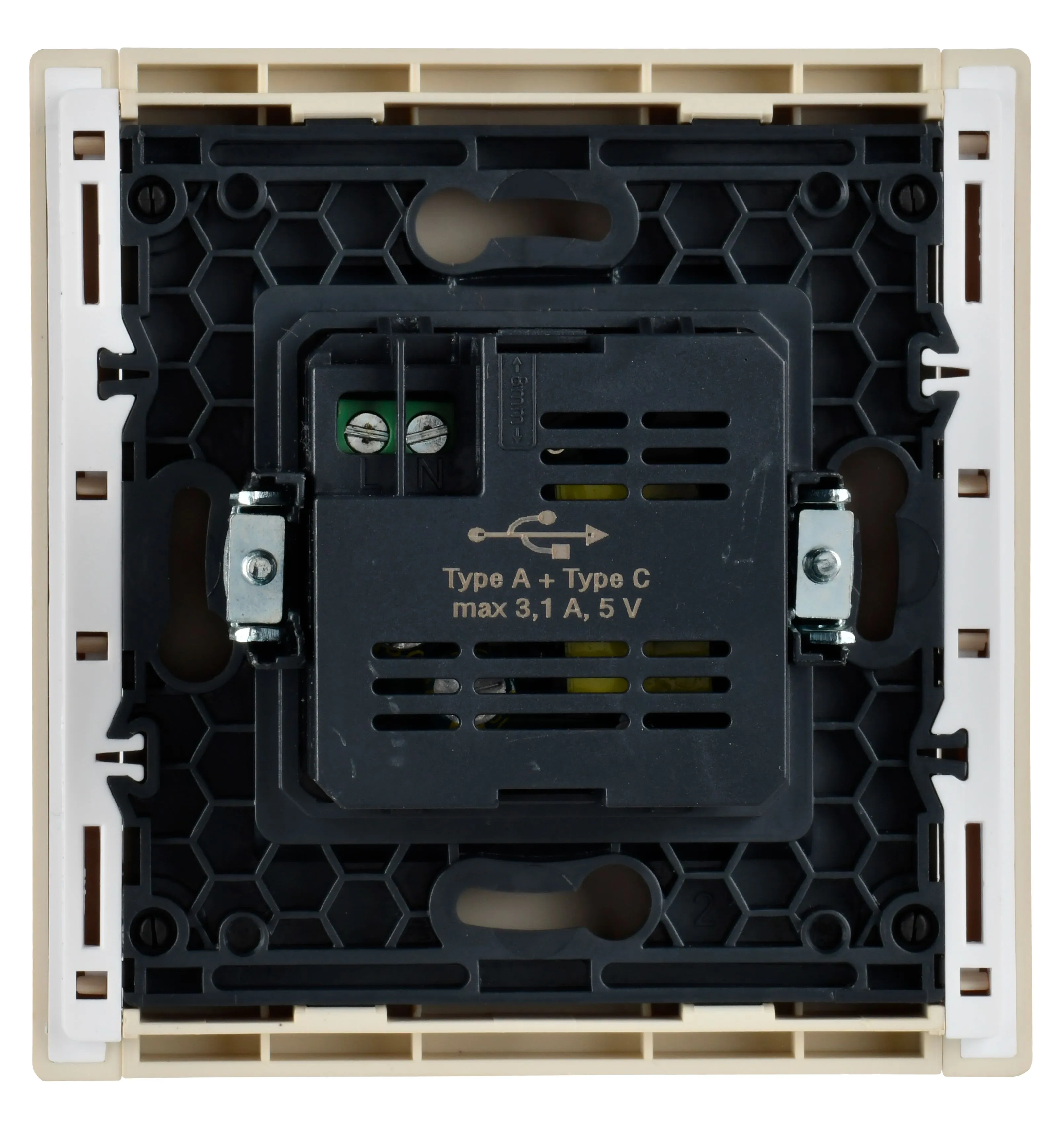 FORTE&PIANO Розетка USB A+C 3,1А FP450 ваниль IEK - Фото 3