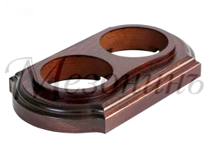 Рамка  двухместная "Элегант" , цвет - красное дерево, ТМ "МезонинЪ" GE70722-27 GE70722-27