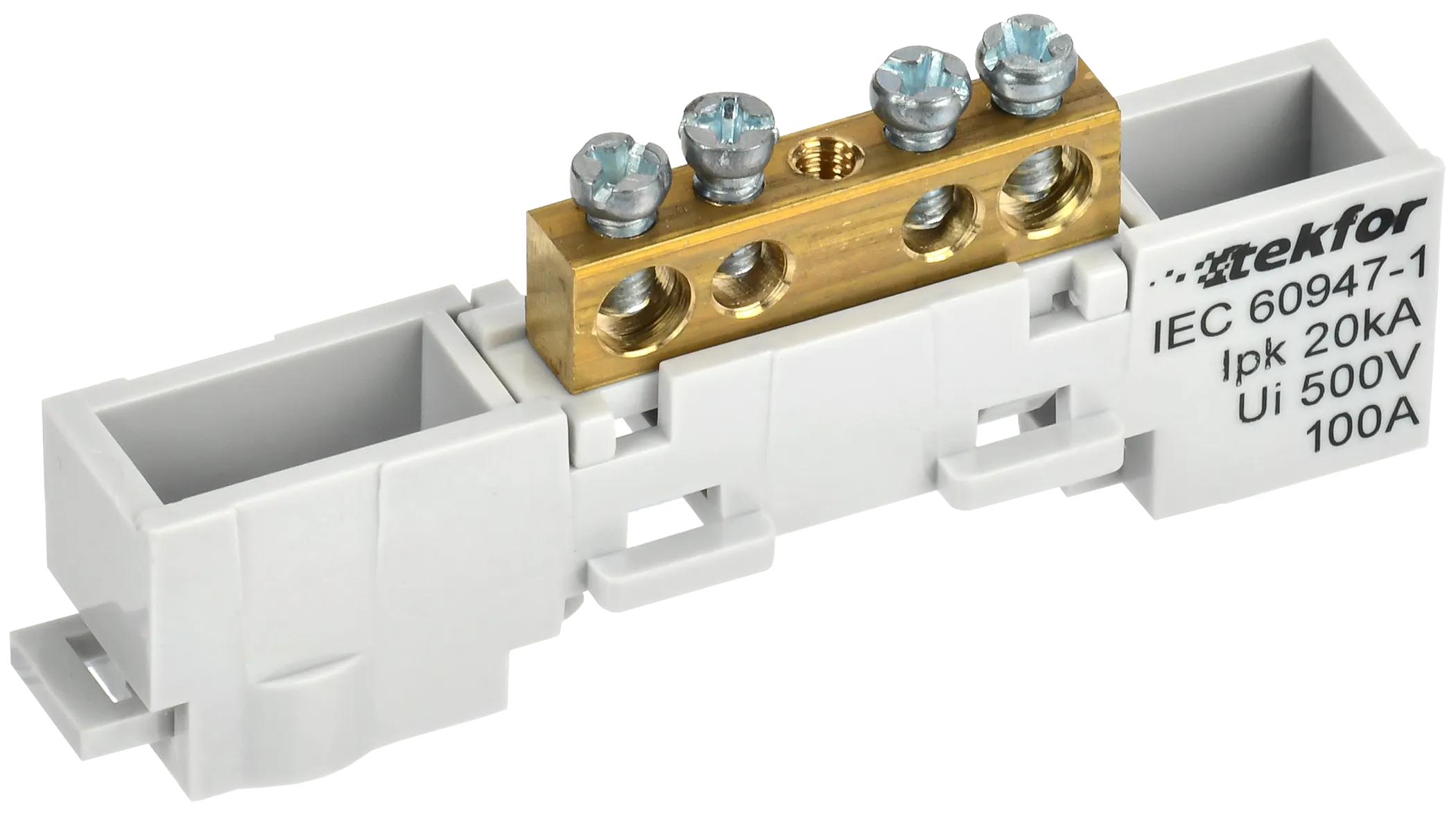 TEKFOR Шина L "фаза" неизолированная на универсальном держателе 6х9-4-Ср IEK