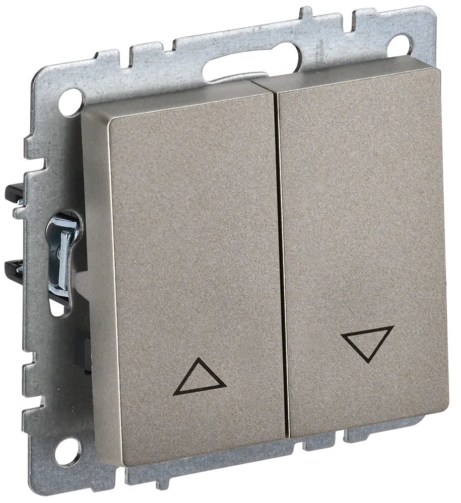 BRITE Выключатель жалюзи 10А ВС10-1-5-БрШ шампань IEK