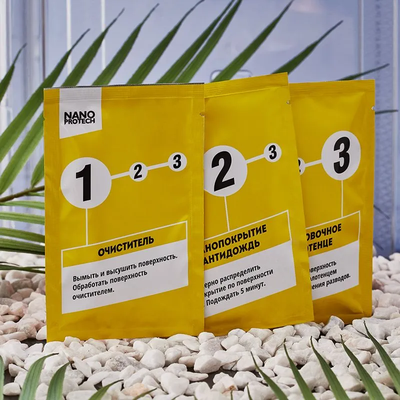 Супер Антидождь комплект салфеток для обработки автомобильного стекла NANOPROTECH - Фото 5