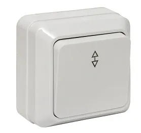 Рим Выключатель проходной 1-клавишный 10А белый EKF