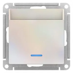 Выключатель карточный 2мод. СП AtlasDesign 10А IP20 без задержки времени механизм жемчуж. SE ATN000467 1324384