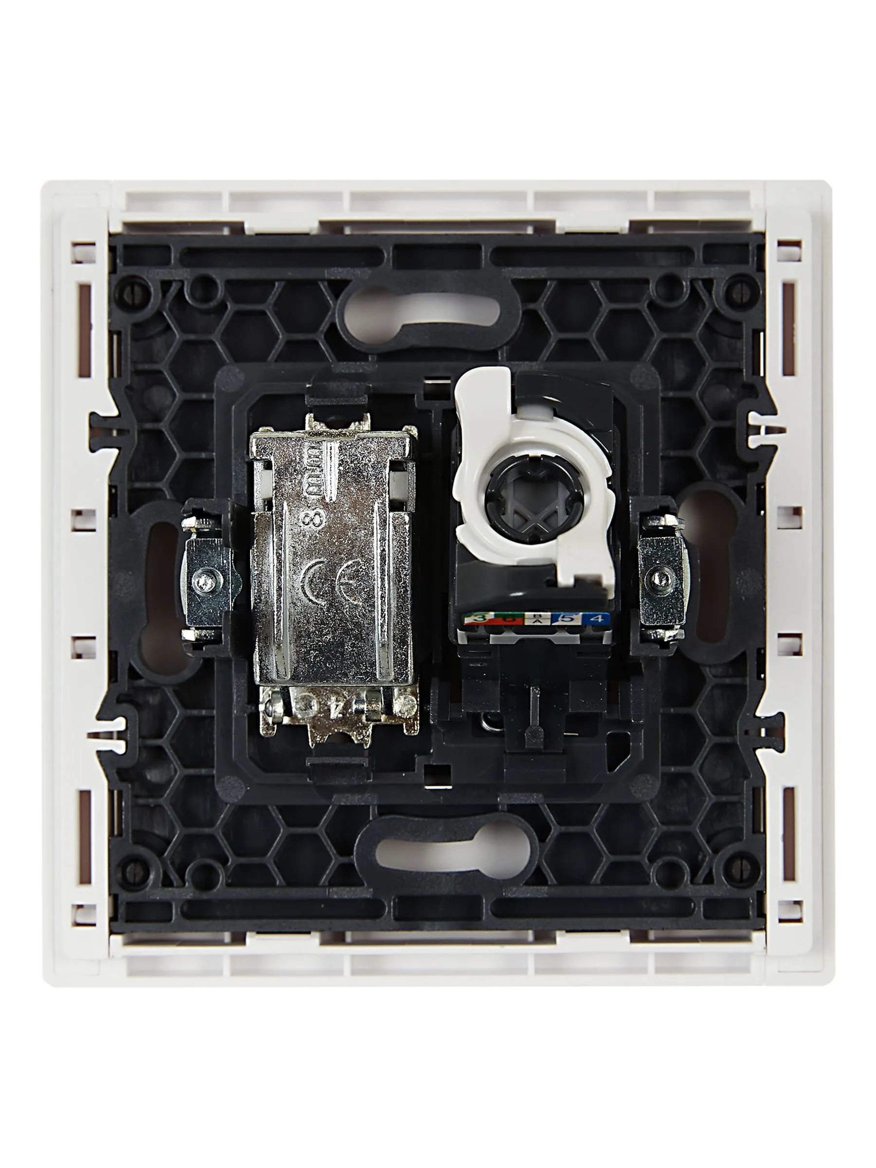 FORTE&PIANO Розетка двойная TV+RJ45 кат.5E FP236 белый IEK - Фото 4