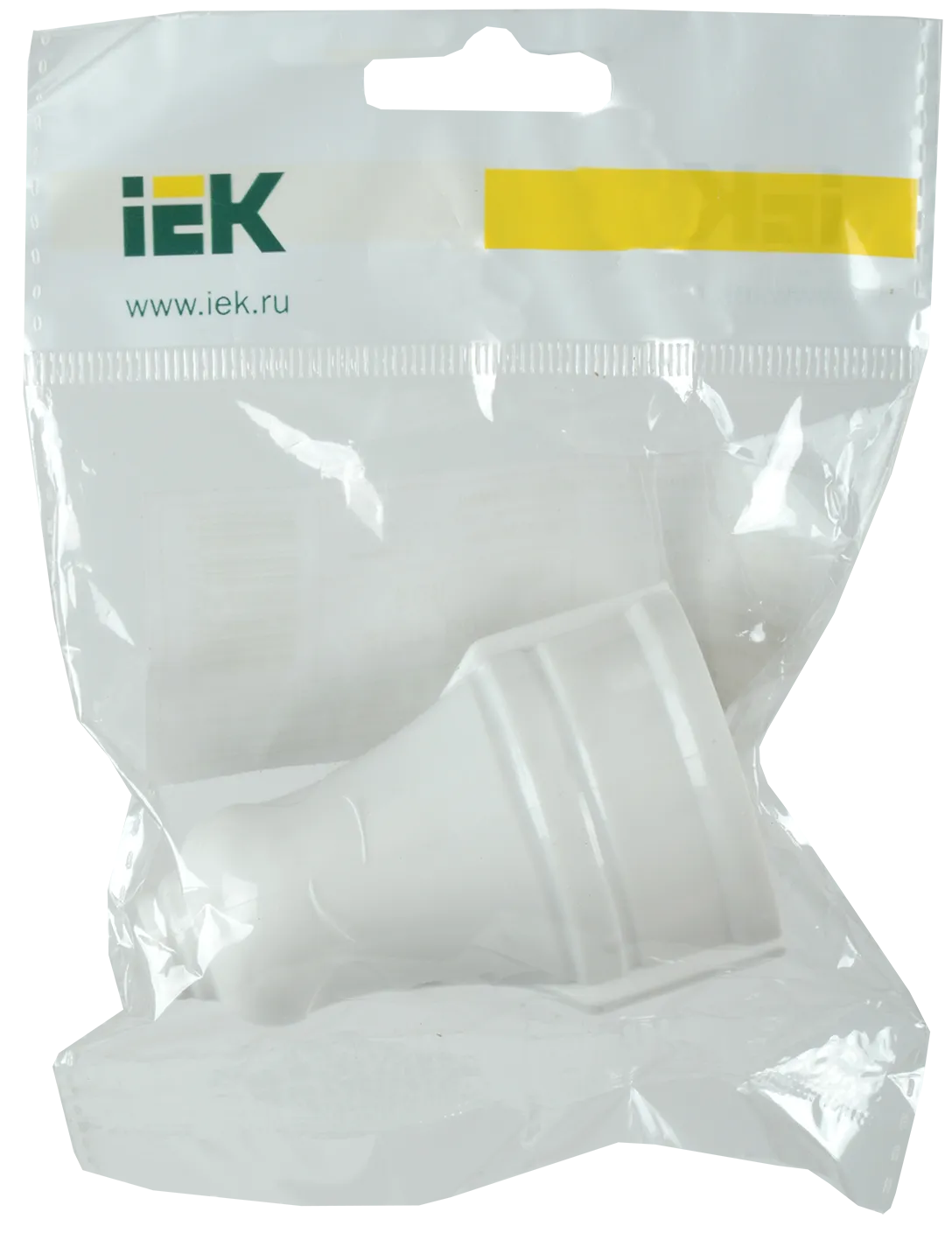 Розетка разборная прямая РПп10-01-Ст с заземляющим контактом 16А белая IEK - Фото 2