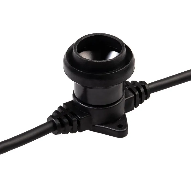 Гирлянда Belt-Light 2 жилы, 50м, шаг 40см, 125 патронов E27, IP65, черный круглый провод NEON-NIGHT - Фото 4