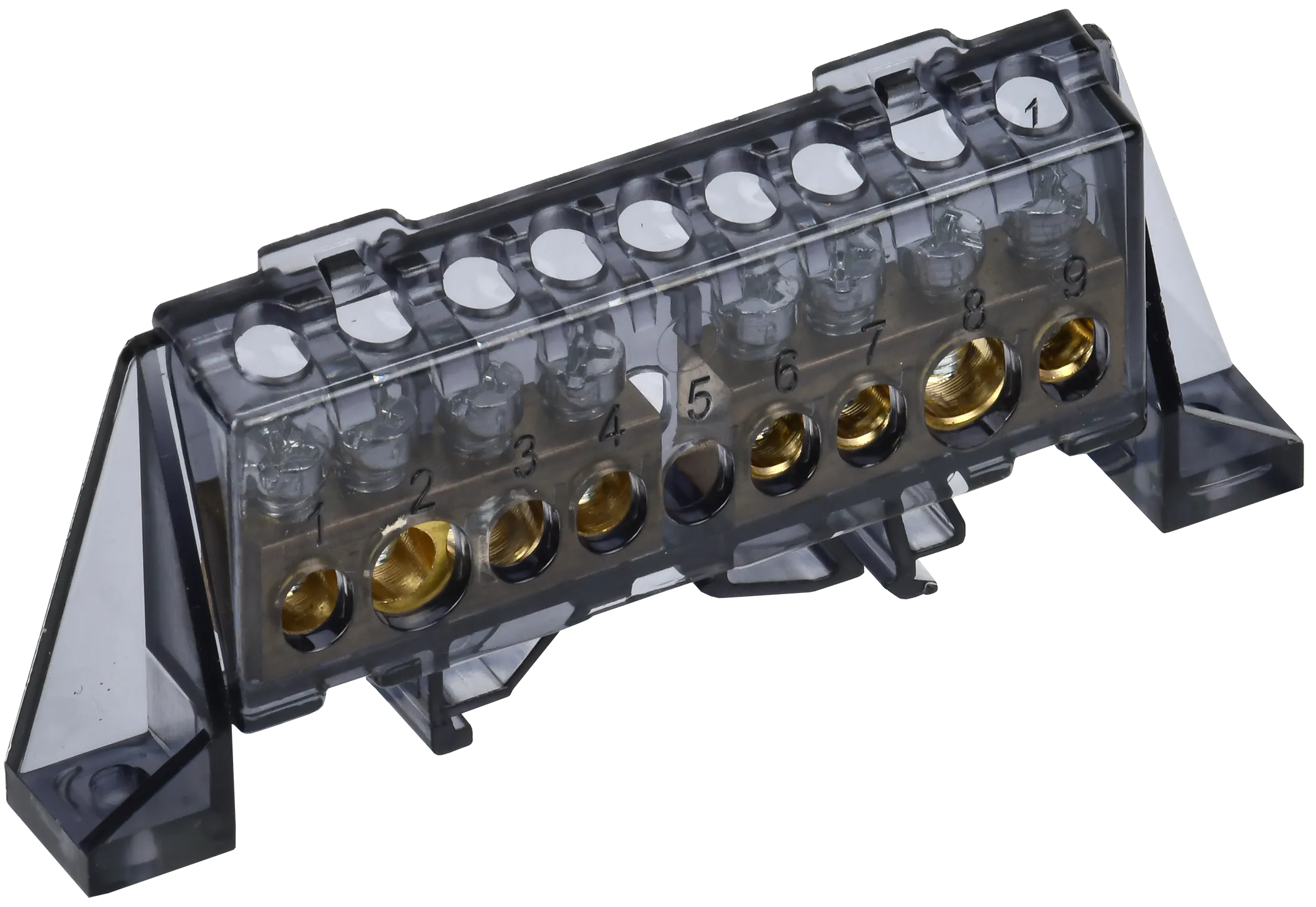 TEKFOR Шина N "ноль" в комбинированном DIN-изоляторе "Стойка" 8х12-(4+4)-Ч IEK