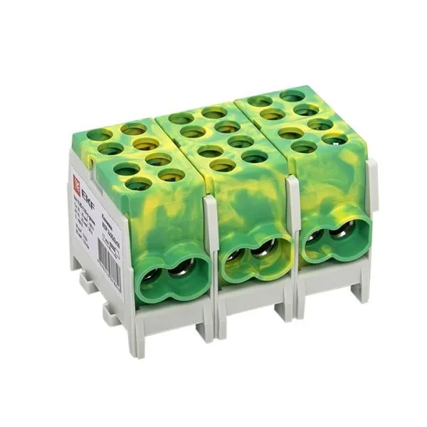 Клемма распределительная КСР с двойным винтом 2x25/2x16 желто-зеленая EKF - Фото 9