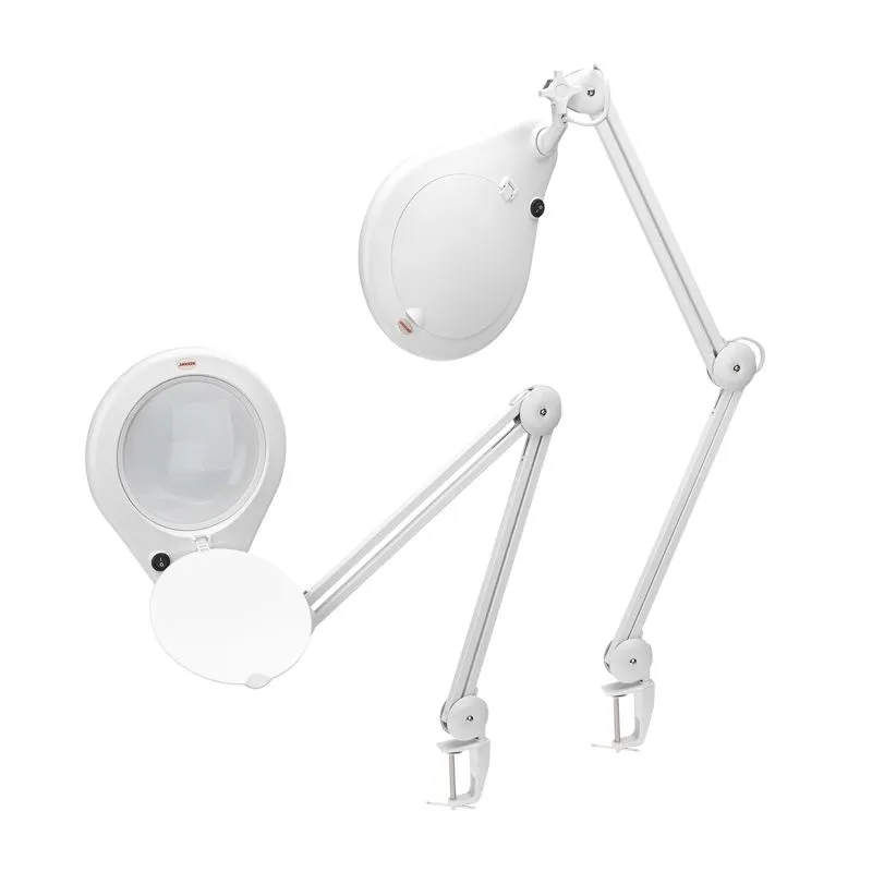 Лупа на струбцине круглая 5D с подсветкой 84 SMD LED, ø178мм, белая REXANT - Фото 2