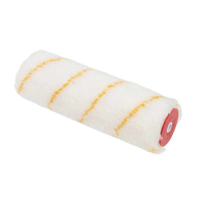 Ролик (сменный) полиамид белый с желтой полосой, ворс 11 мм, ширина ролика 180 мм, Ø 42 мм, бюгель 6 мм REXANT