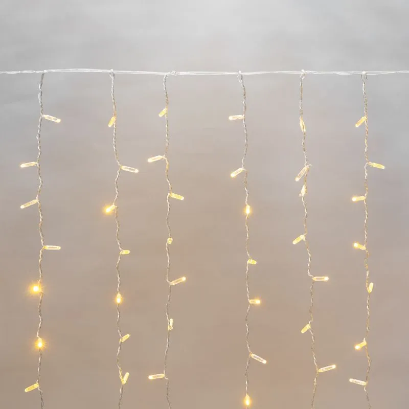 Гирлянда светодиодная Занавес 2х3м 448 LED ЖЕЛТЫЙ прозрачный ПВХ IP65 постоянное свечение 230В нужен блок 303-500-1 NEON-NIGHT