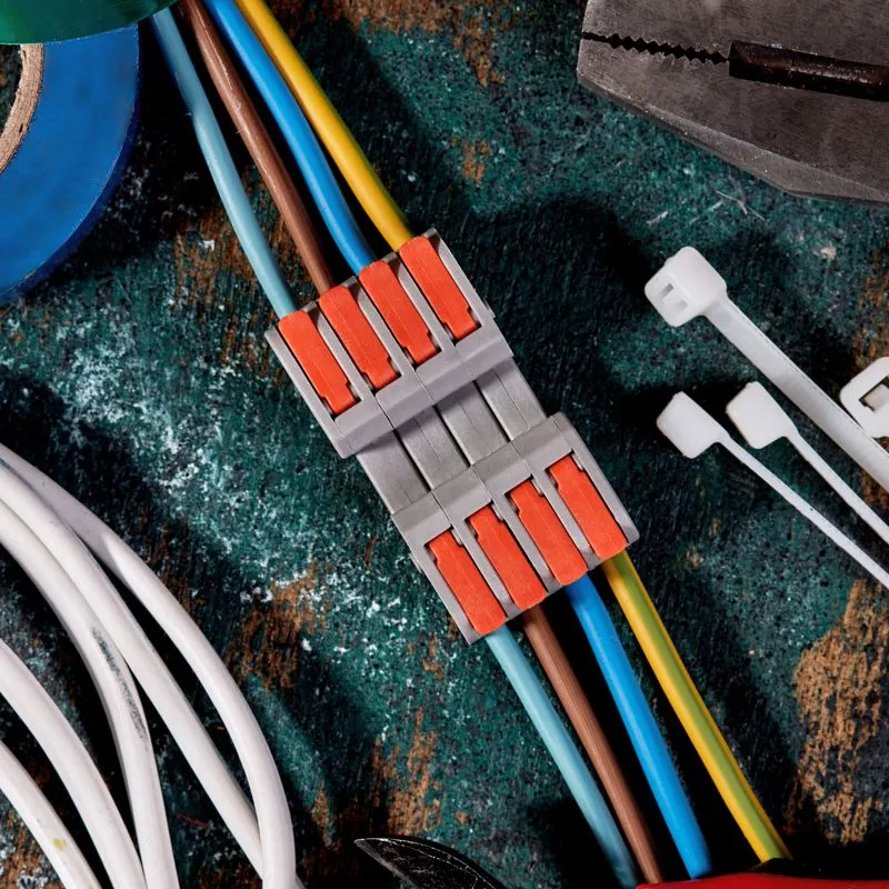 Клемма СМК 222-424R проходная разъемная 4 полюса серая 0,2-2,5/4мм² (20 шт/уп) REXANT - Фото 2