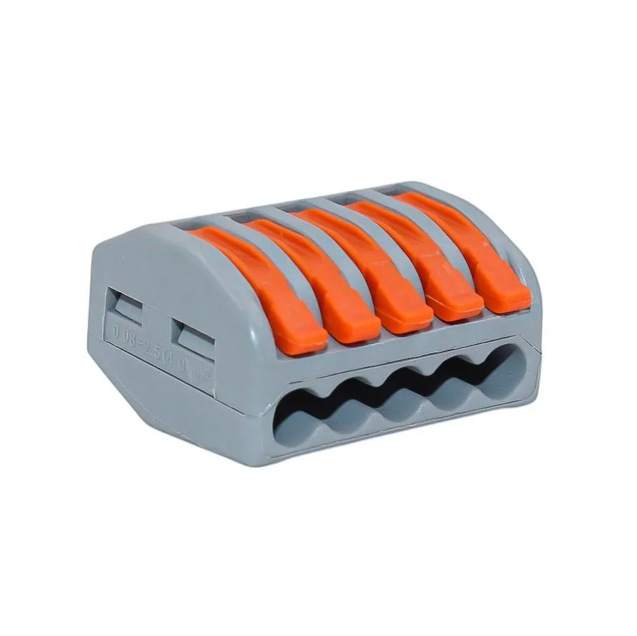 Клемма строительно-монтажная СМК 415 с рычагом, 5-проводная (50шт/уп) DEKRON - Фото 8