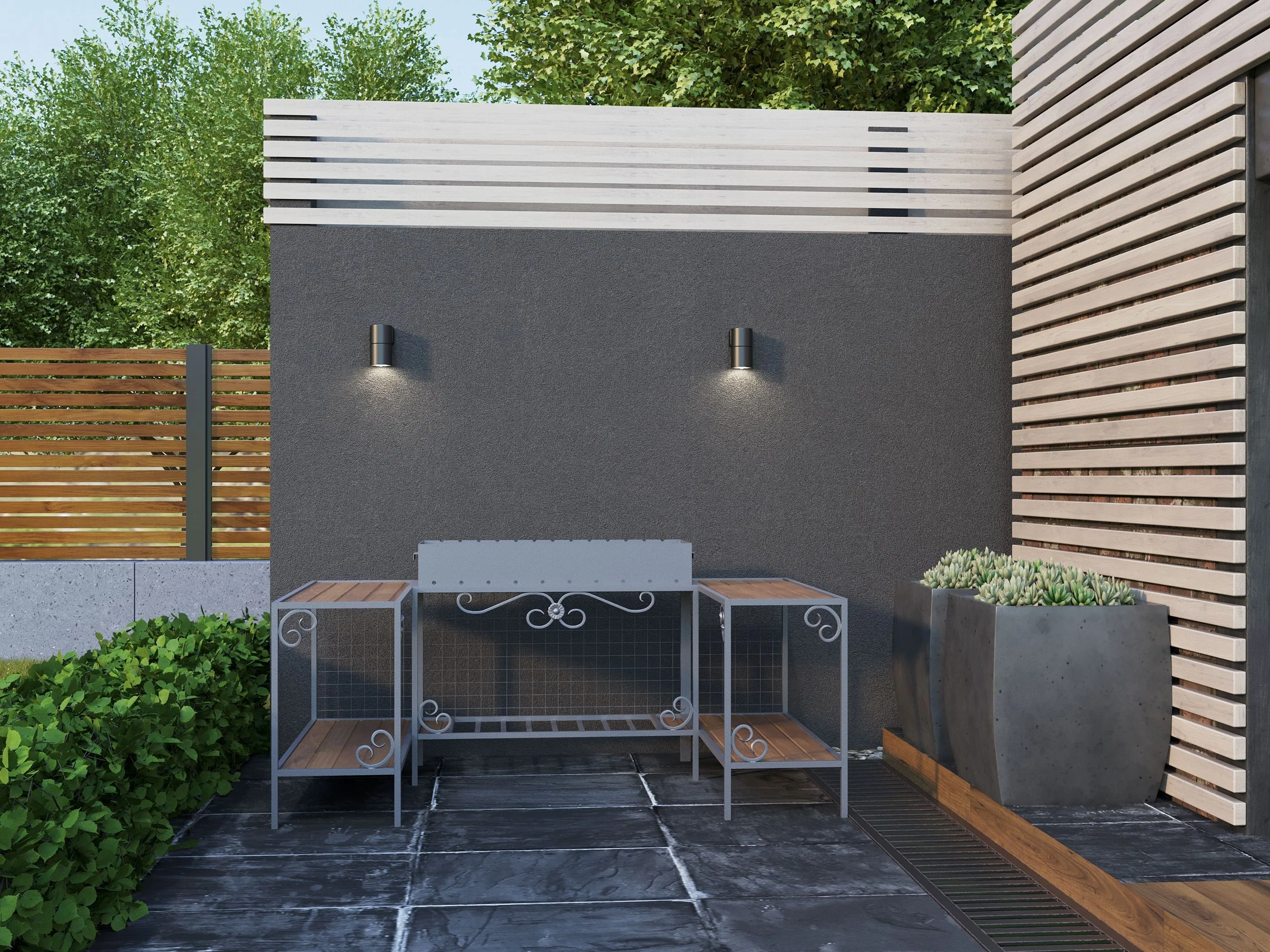 LIGHTING Светильник уличный 5112 настенный под лампу GU10 IP65 черный IEK - Фото 6