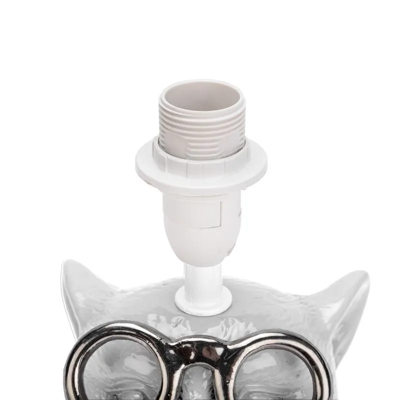 Светильник декоративный "Кот в очках", цоколь Е14, 40Вт, белый REXANT - Фото 4