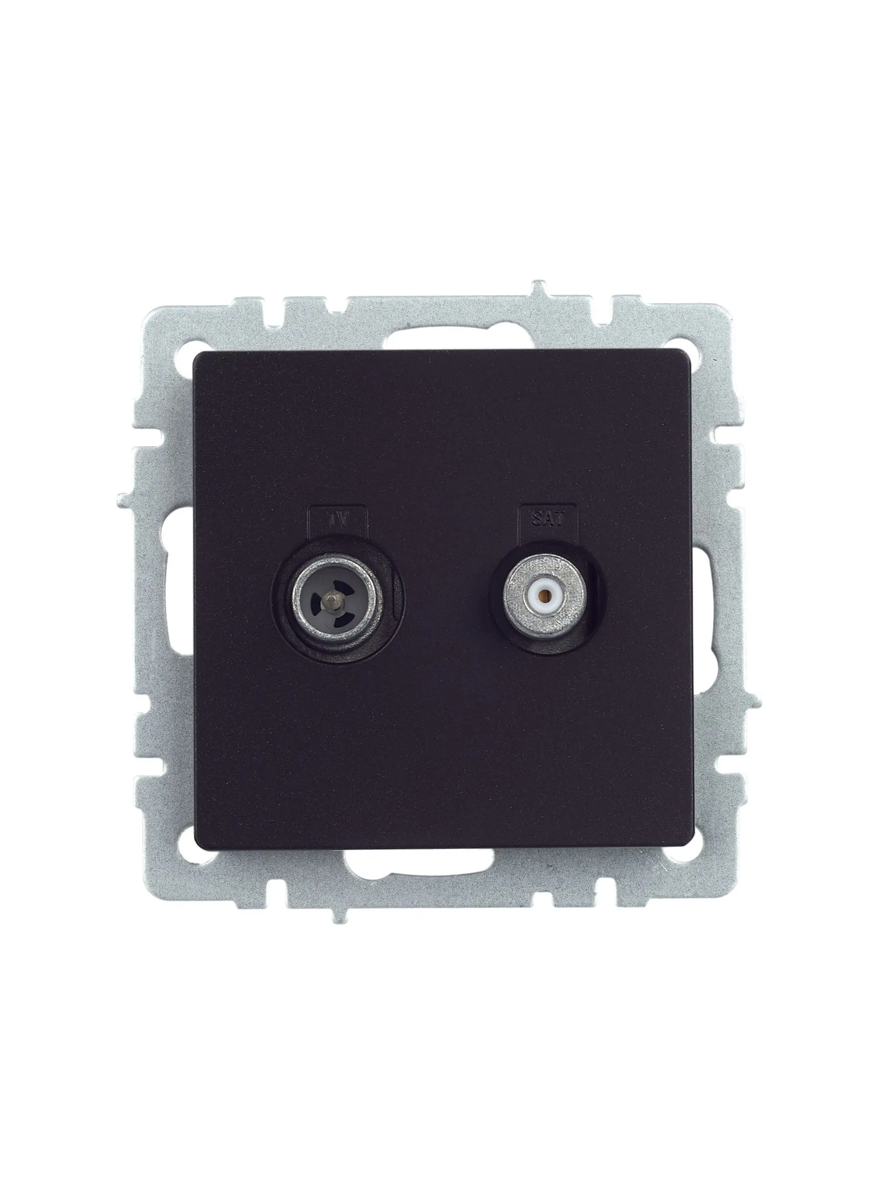 BRITE Розетка двойная TV+SAT РТВ/РСп12-БрЧ черный IEK - Фото 7