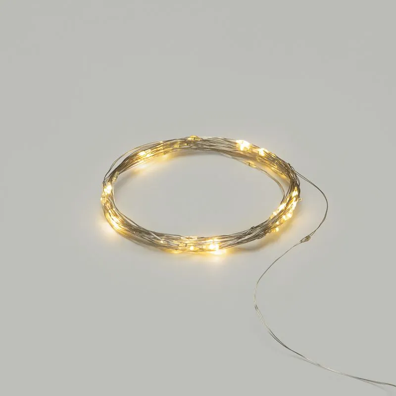 Гирлянда светодиодная Роса 5 м, 50LED, ТЕПЛЫЙ БЕЛЫЙ, IP20, USB NEON-NIGHT - Фото 2