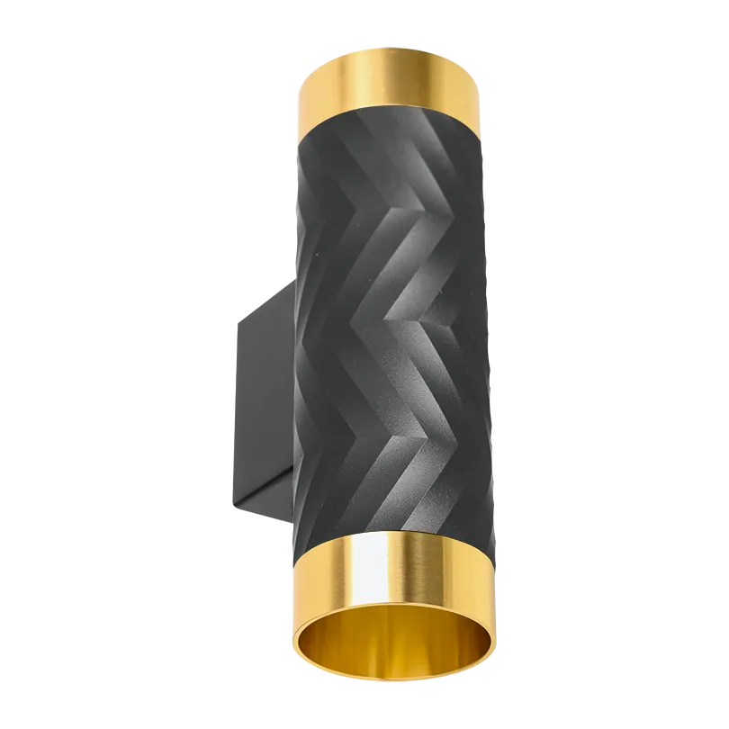 Накладной светильник WOLTA WSL-GU10/W09BG IP20 под лампу GU10 Чёрный/золото LINEA D55x170 1/30 - Фото 4