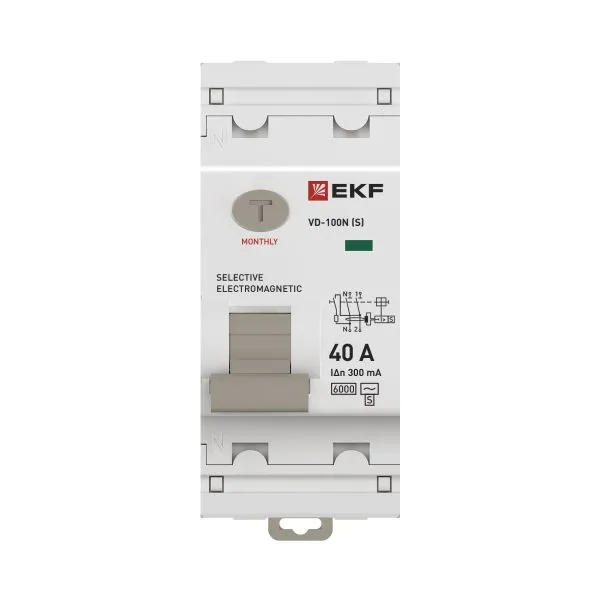 ВДТ ВД-100N (S) 2P 40А 300мА AC эл-мех 6кА PROXIMA EKF - Фото 4