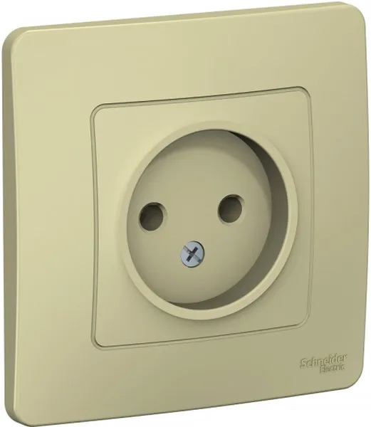 Розетка 1-м СП Blanca 16А IP20 250В без заземл. без защ. шторок беж. SE BLNRS000017 - Фото 3