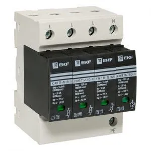 УЗИП Т1+Т2; Iimp-12,5kA; In-20kA; Uc-275В; 3+1 EKF OV12-31-506