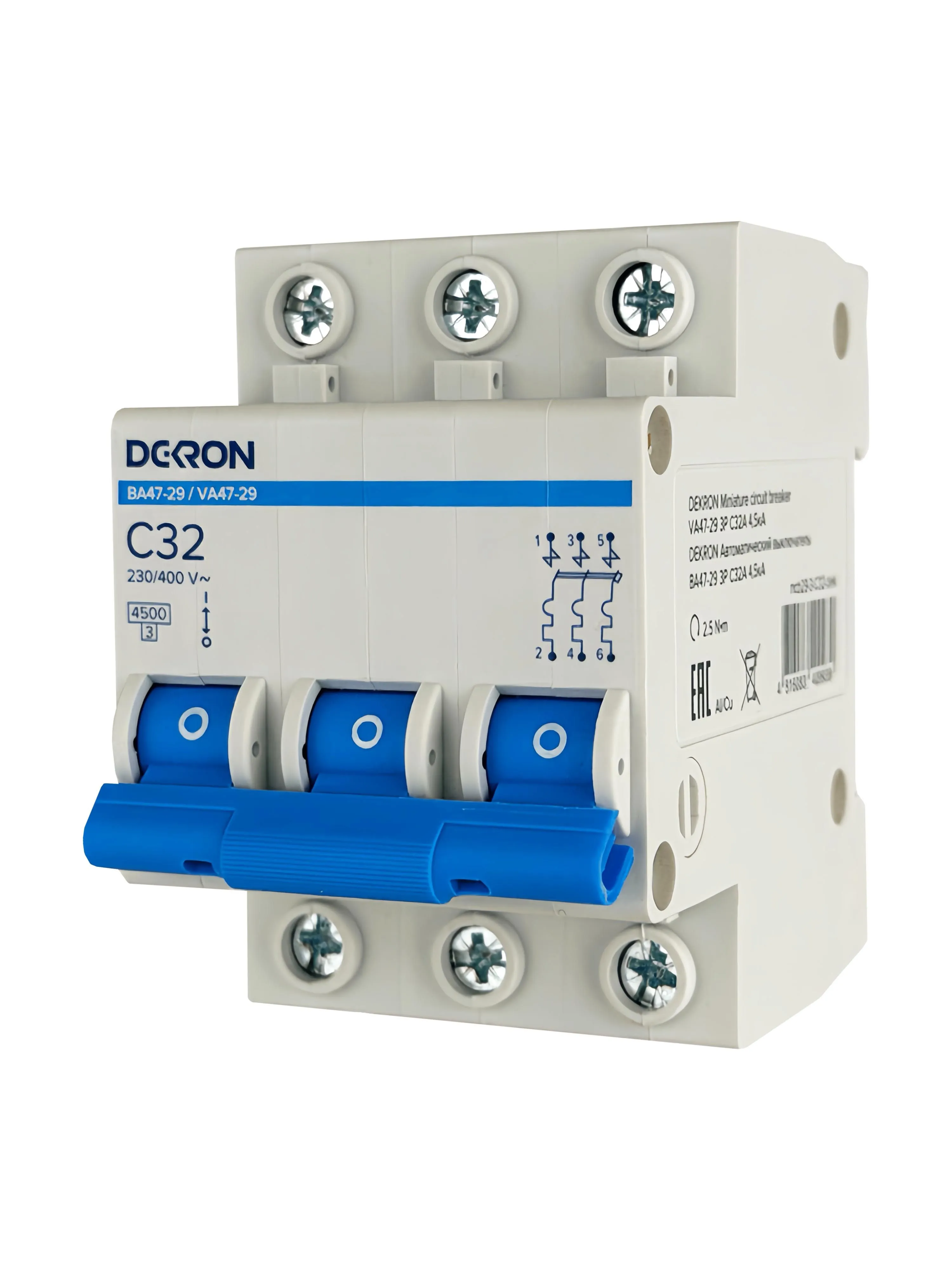 Автоматический выключатель ВА47-29 3P С32A 4,5кА - Фото 3