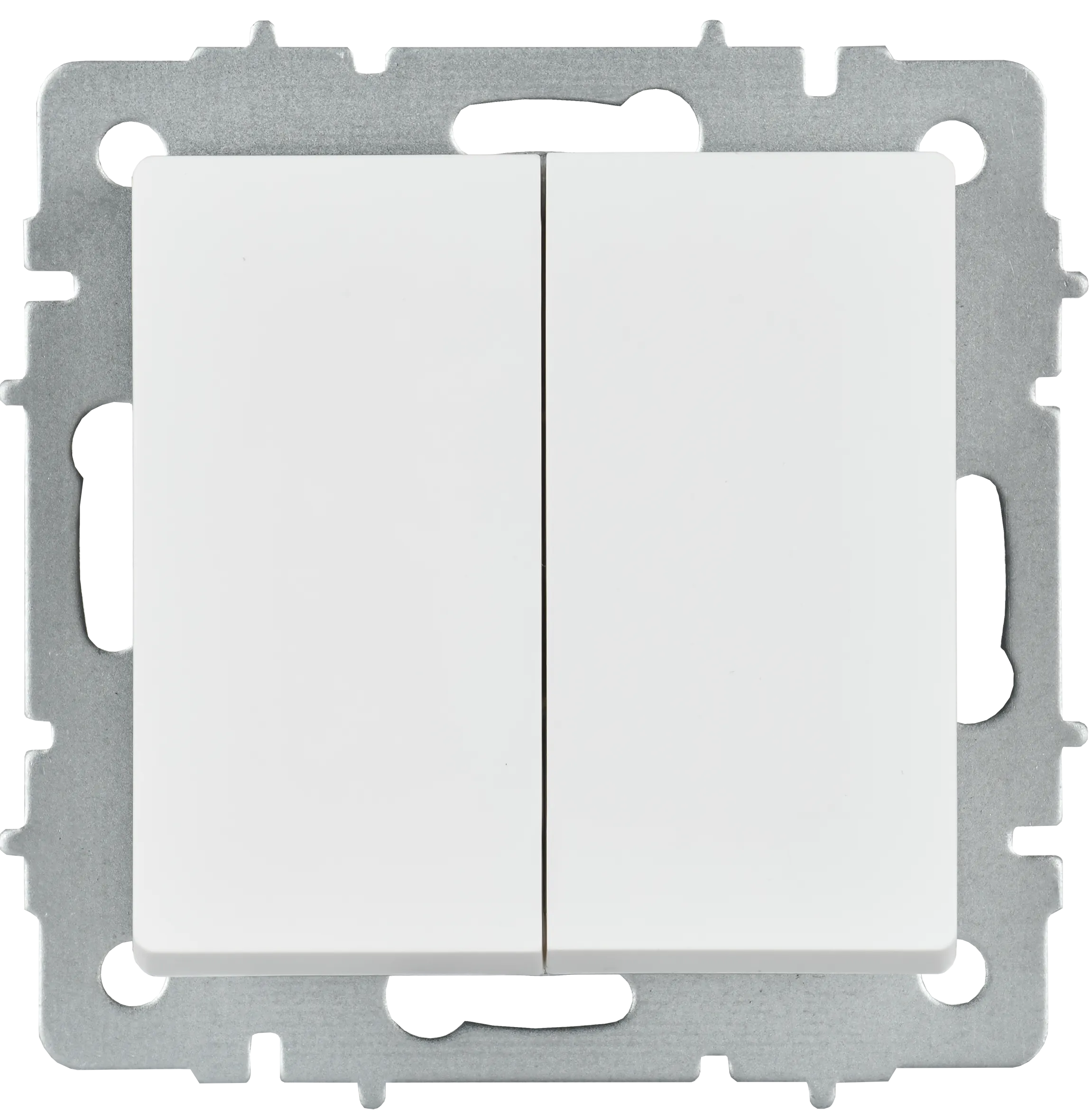 BRITE Выключатель 2-клавишный перекрестный 10А ВС10-2-3-БрАБ арктический белый IEK - Фото 3