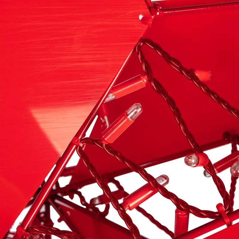 Светодиодная фигура Звезда 100 см, 200 светодиодов, с трубой и подвесом, цвет свечения красный NEON-NIGHT - Фото 4