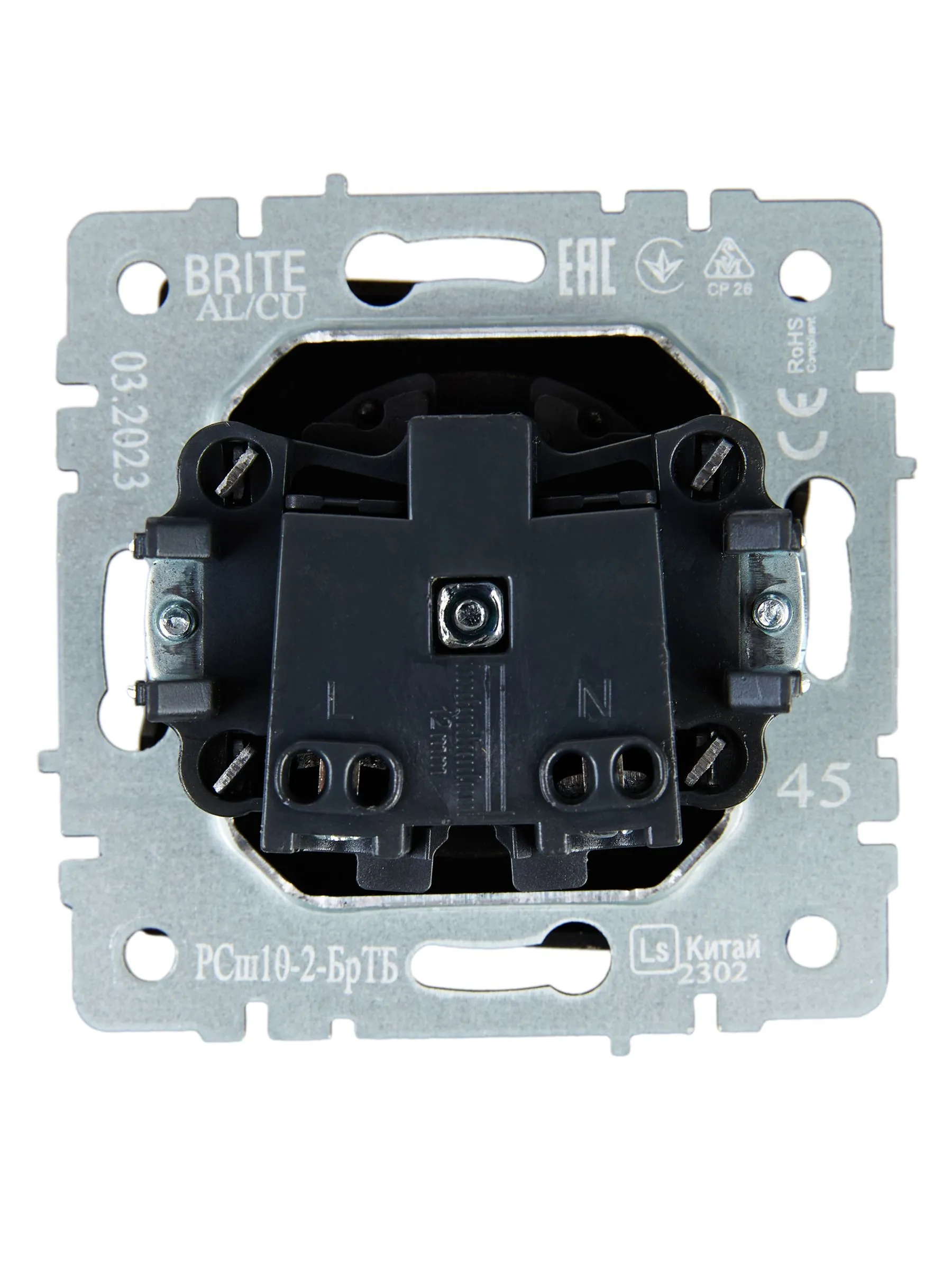 BRITE Розетка 1-местная без заземления с защитными шторками 10А РСш10-2-БрТБ темная бронза IEK - Фото 7