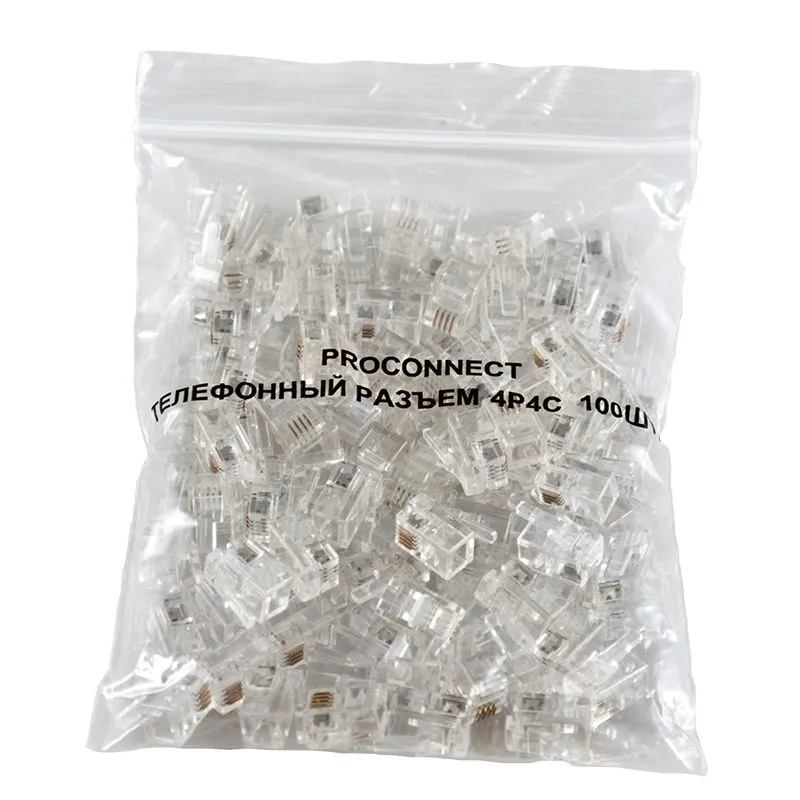 Разъем телефонный UTP RJ-9 (4P4C), CAT 3 PROconnect - Фото 2