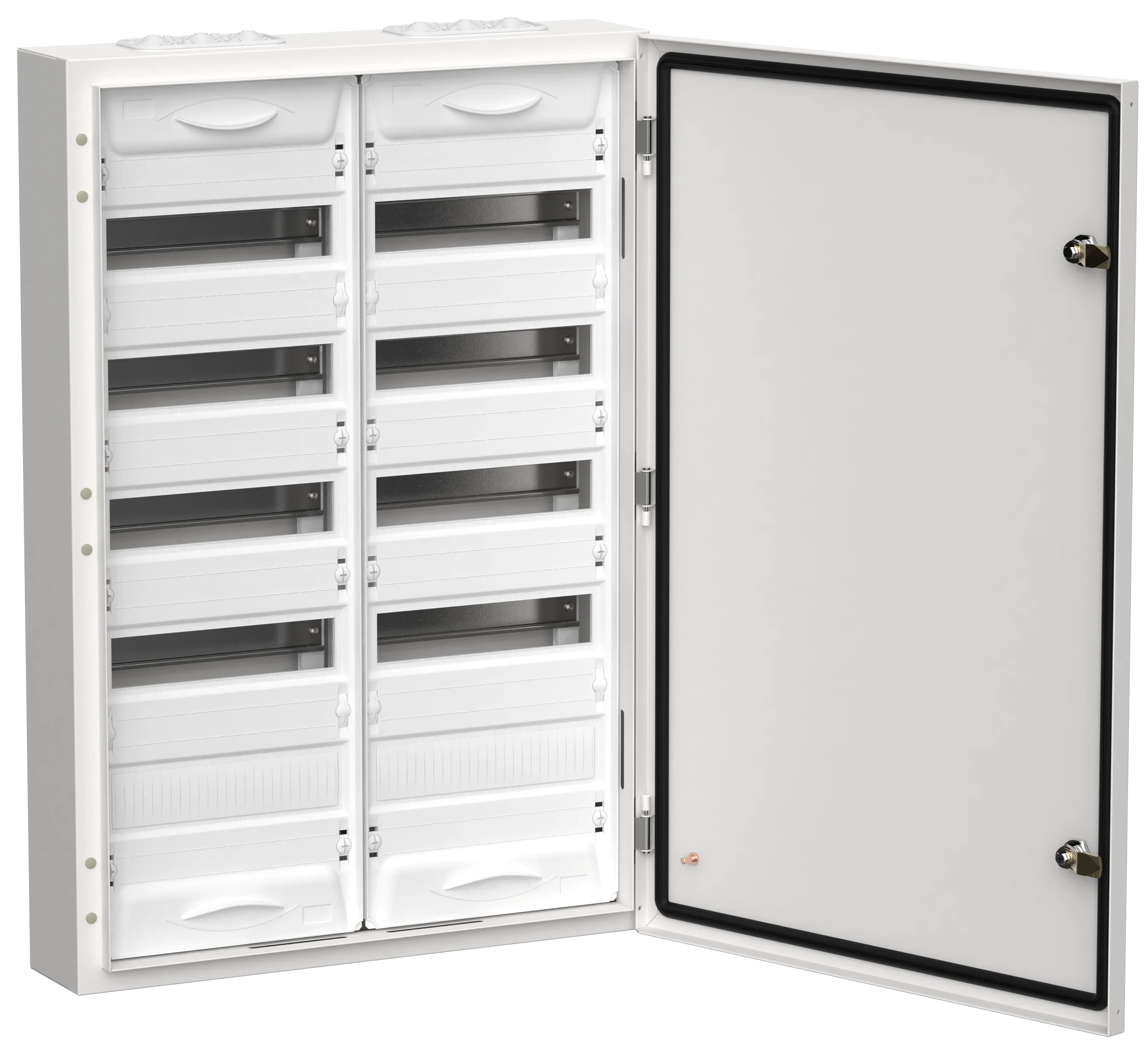 TITAN 5 Корпус металлический ЩРн-120 (2х60) 835х570х140мм IP54 белый (одна дверь) IEK TI5-50-N-2X060-54