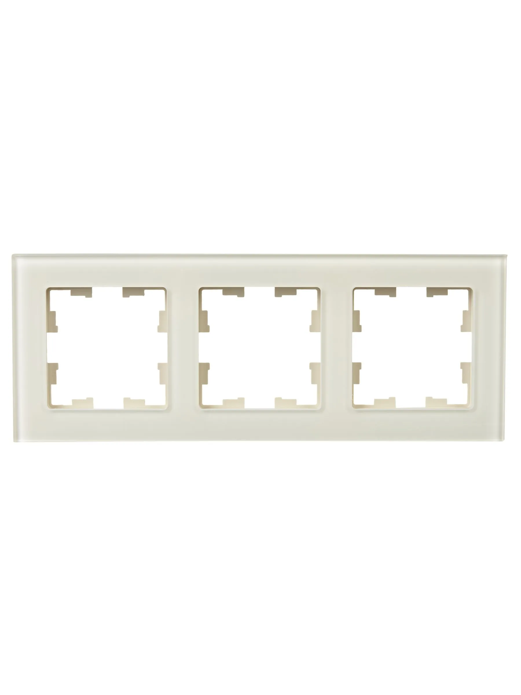 BRITE Рамка 3 -местная РУ-3-2-БрВа стекло ванильный IEK - Фото 5